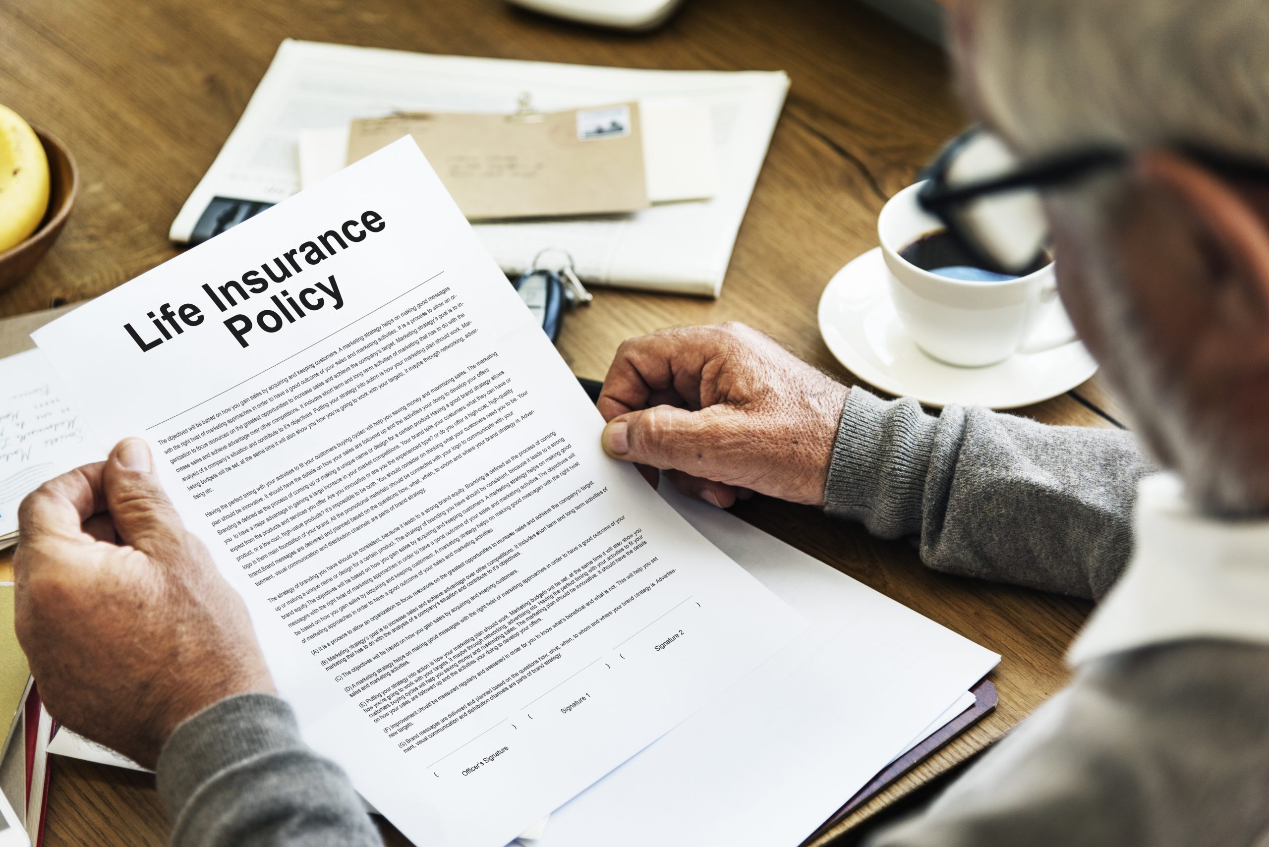 Life Insurance Policy Terms of Use Concept