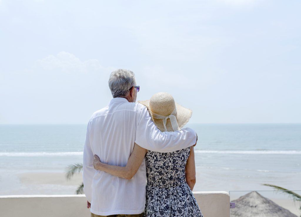 Mature couple vacationing at a resort