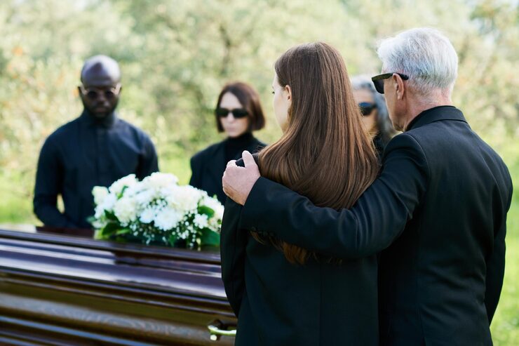 back-view-mature-man-black-suit-embracing-his-grieving-daughter