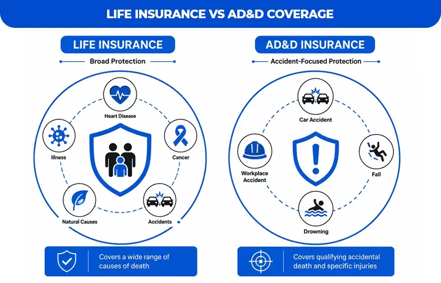 Life Insurance vs AD&D Coverage