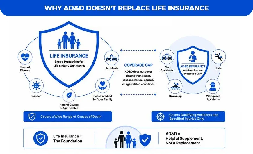  AD&D Doesn't Replace Life Insurance