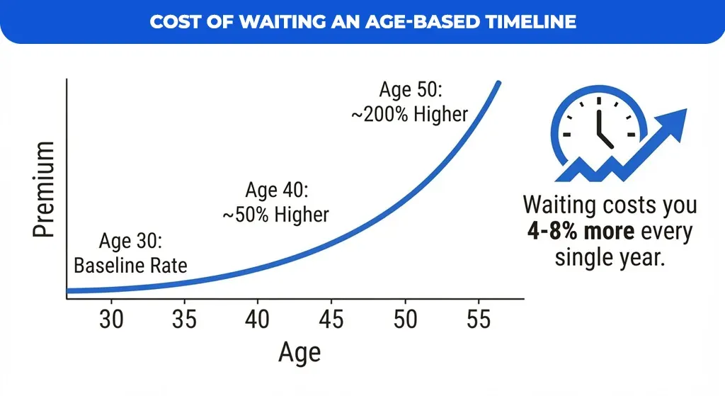 Cost of Waiting: An Age-Based Timeline